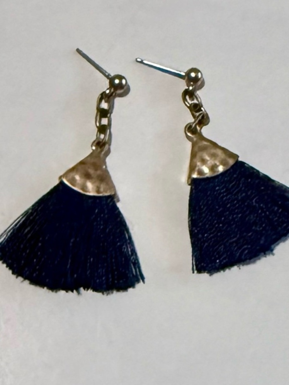 [5x$25] ⭐️ Boho Black Gold Tassel Earrings Statement Jewelry Triangle Fringe